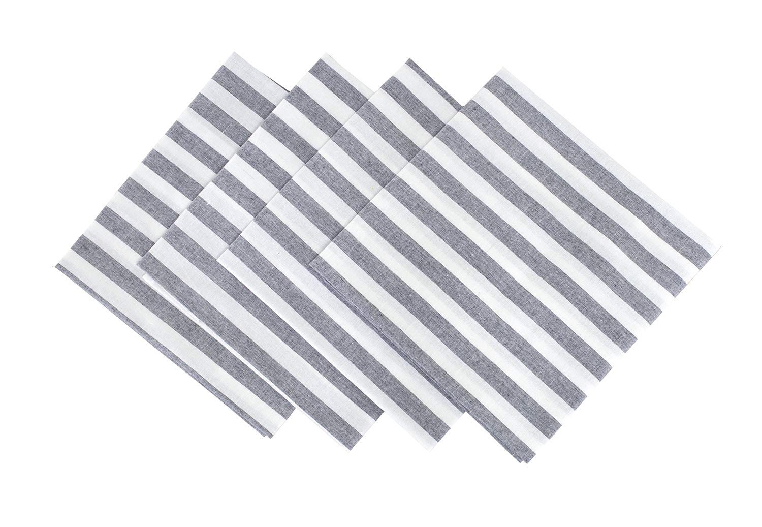 Fennco Styles Soft Striped 100% Pure Cotton Tablecloth - Pale Color Table Cover for Everyday Use, Banquets, Family Gathering, Special Events and Home Décor