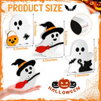 Cute Ghost Halloween Wooden Decor Set of 3