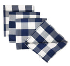 Fennco Styles Buffalo Check Design Cloth Napkins 18" W x 18" L, Set of 4 - Handmade in USA - Plaid Rustic Dinner Napkins for Everyday Use, Banquet, Holiday, Family Gathering and Special Occasion
