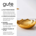 Decorative Gold Moon Decorative Metal Torn Hammered Asymmetrical Centerpiece Bowl