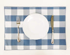 Fennco Styles Buffalo Check Double Layers Reversible Placemats 14" W x 20" L, Set of 4 - Handmade in USA - Plaid Table Mats for Everyday Use, Banquet, Holiday, Family Gathering, Special Occasion