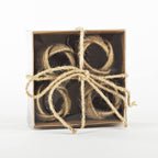 Fennco Styles Classic Braided Jute Napkin Rings, Set of 4 - Ivory Burlap Napkin Holders for Dining Table, Home, Banquets, Holidays, Family Gatherings and Special Events