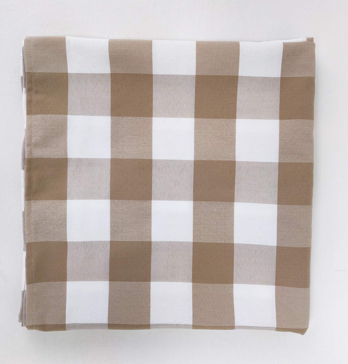 Fennco Styles Buffalo Check Design Tablecloth 54" W x 54" L - Handmade in USA - Plaid Rustic Table Cover for Everyday Use, Banquet, Holiday, Family Gathering and Special Occasion