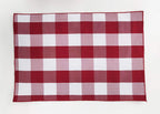 Fennco Styles Buffalo Check Double Layers Reversible Placemats 14" W x 20" L, Set of 4 - Handmade in USA - Plaid Table Mats for Everyday Use, Banquet, Holiday, Family Gathering, Special Occasion