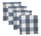 Fennco Styles Buffalo Check Design Cloth Napkins 18" W x 18" L, Set of 4 - Handmade in USA - Plaid Rustic Dinner Napkins for Everyday Use, Banquet, Holiday, Family Gathering and Special Occasion