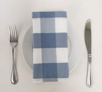 Fennco Styles Buffalo Check Design Cloth Napkins 18" W x 18" L, Set of 4 - Handmade in USA - Plaid Rustic Dinner Napkins for Everyday Use, Banquet, Holiday, Family Gathering and Special Occasion