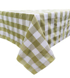 Fennco Styles Buffalo Check Design Tablecloth 54" W x 54" L - Handmade in USA - Plaid Rustic Table Cover for Everyday Use, Banquet, Holiday, Family Gathering and Special Occasion