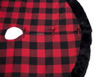 Fennco Styles Red & Black Buffalo Plaid Christmas Tree Skirt 53" Round - Holiday Tree Skirt for Home, Christmas Tree, Winter Festivals, Office, School Décor