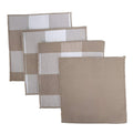 Fennco Styles Buffalo Check Double Layers Reversible Coasters 6"W x 6"L, Set of 4 - Handmade in USA - Plaid Cocktail Napkins for Everyday Use and Special Occasion