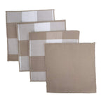 Fennco Styles Buffalo Check Double Layers Reversible Coasters 6"W x 6"L, Set of 4 - Handmade in USA - Plaid Cocktail Napkins for Everyday Use and Special Occasion