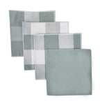 Fennco Styles Buffalo Check Double Layers Reversible Coasters 6"W x 6"L, Set of 4 - Handmade in USA - Plaid Cocktail Napkins for Everyday Use and Special Occasion
