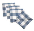 Fennco Styles Buffalo Check Design Cloth Napkins 18" W x 18" L, Set of 4 - Handmade in USA - Plaid Rustic Dinner Napkins for Everyday Use, Banquet, Holiday, Family Gathering and Special Occasion
