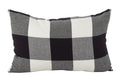 Fennco Styles Home Decor Buffalo Check Plaid Cotton Throw Pillow (Black, 13"x20" Pillow Case)