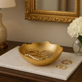 Decorative Gold Moon Asymmetrical Centerpiece Bowl, Catch-All Bowl