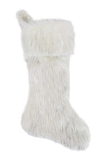 Fennco Styles Holiday Christmas Decorative Exquisite Faux Fur with Silver Metallic Thread Tree Skirt - 2 Colors