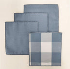 Fennco Styles Buffalo Check Double Layers Reversible Coasters 6"W x 6"L, Set of 4 - Handmade in USA - Plaid Cocktail Napkins for Everyday Use and Special Occasion