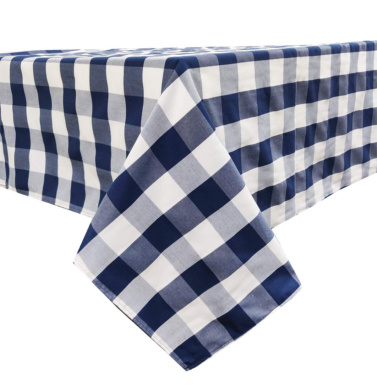 Fennco Styles Buffalo Check Design Tablecloth 54" W x 54" L - Handmade in USA - Plaid Rustic Table Cover for Everyday Use, Banquet, Holiday, Family Gathering and Special Occasion