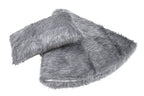 Fennco Styles Holiday Christmas Decorative Exquisite Faux Fur with Silver Metallic Thread Tree Skirt - 2 Colors