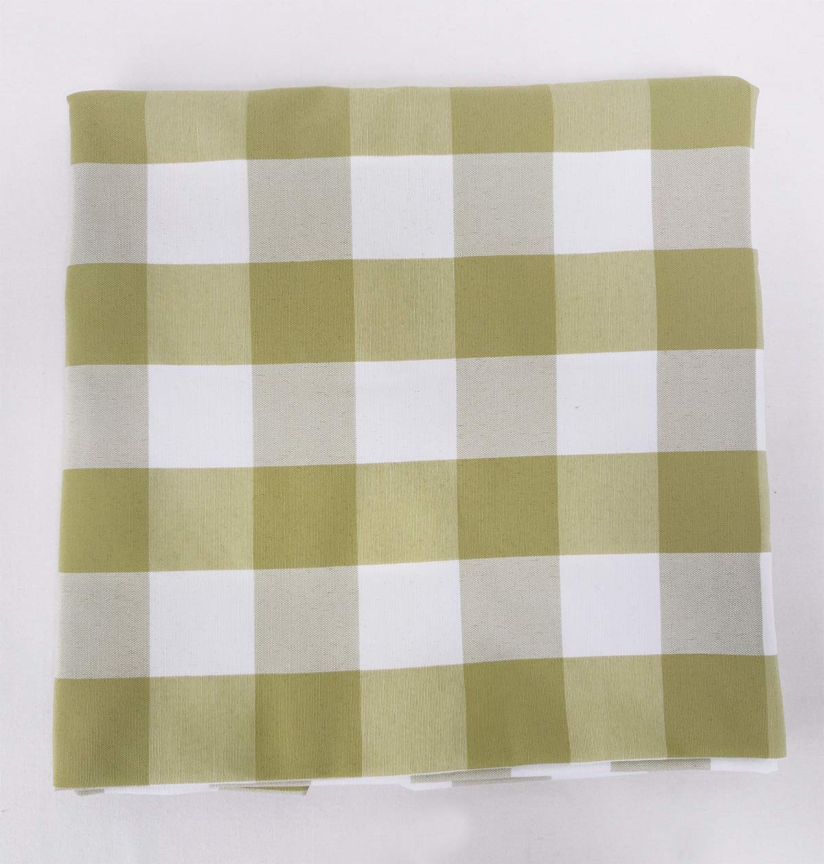 Fennco Styles Buffalo Check Design Tablecloth 54" W x 54" L - Handmade in USA - Plaid Rustic Table Cover for Everyday Use, Banquet, Holiday, Family Gathering and Special Occasion