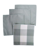 Fennco Styles Buffalo Check Double Layers Reversible Coasters 6"W x 6"L, Set of 4 - Handmade in USA - Plaid Cocktail Napkins for Everyday Use and Special Occasion