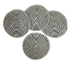 Fennco Styles Handmade Crochet Cocktail Drink Coasters 5-Inch Round, Set of 4 - Doilies for Everyday Use, Holiday, Farmhouse, Décor, Tea Party and Special Occasion