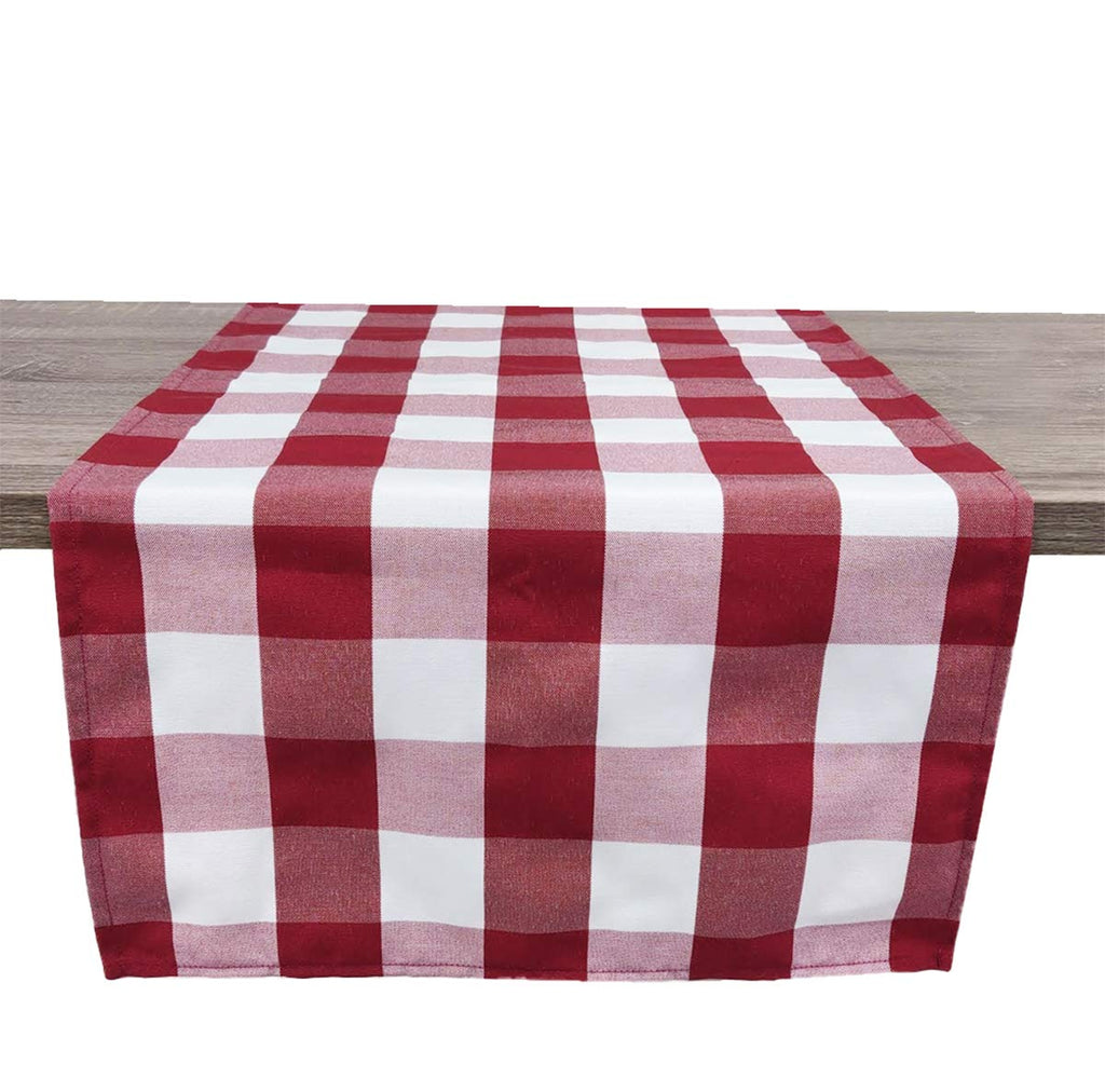 Fennco Styles Buffalo Check Design Table Runner - Handmade in USA - Plaid Rustic Table Cover for Everyday Use, Banquet, Holiday, Family Gathering and Special Occasion
