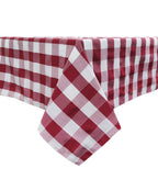 Fennco Styles Buffalo Check Design Tablecloth 54" W x 54" L - Handmade in USA - Plaid Rustic Table Cover for Everyday Use, Banquet, Holiday, Family Gathering and Special Occasion
