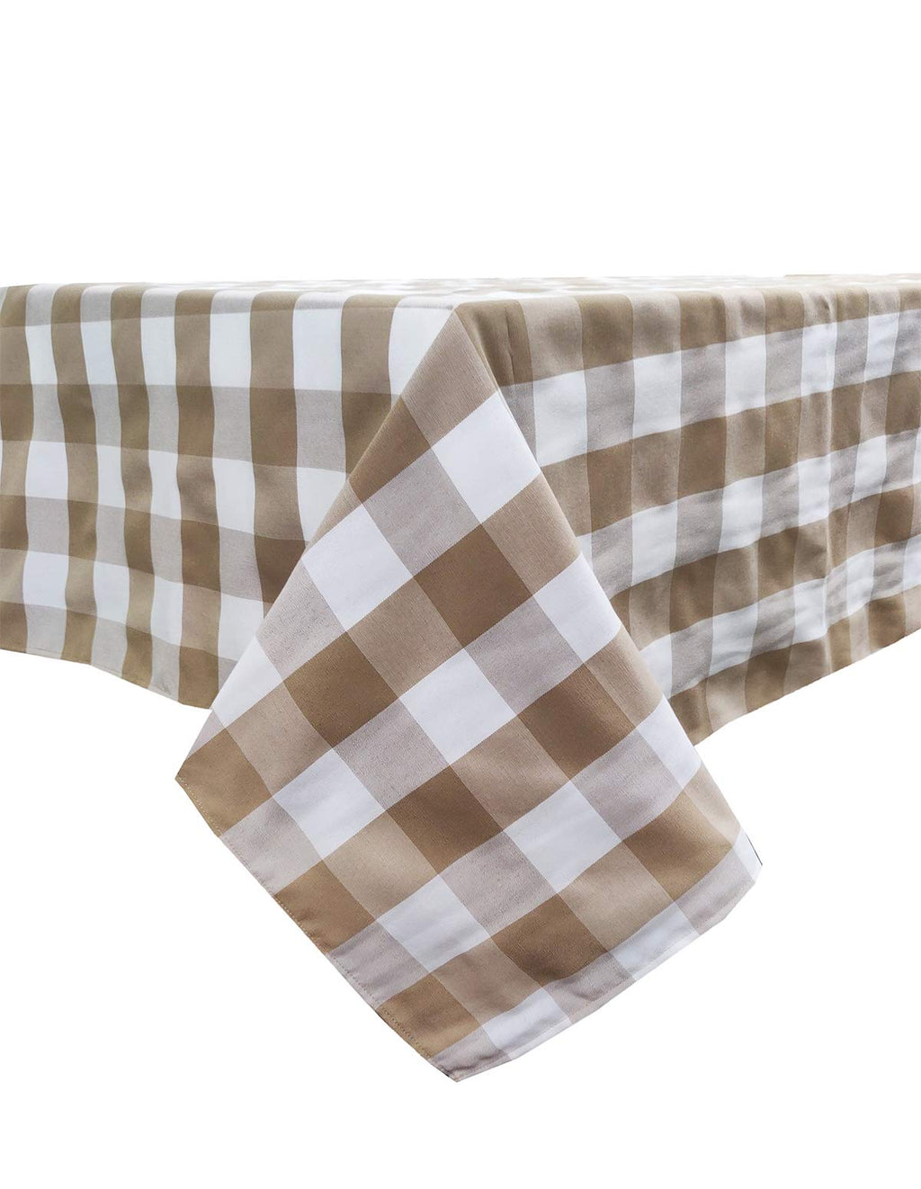 Fennco Styles Buffalo Check Design Tablecloth 54" W x 54" L - Handmade in USA - Plaid Rustic Table Cover for Everyday Use, Banquet, Holiday, Family Gathering and Special Occasion