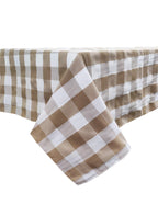 Fennco Styles Buffalo Check Design Tablecloth 54" W x 54" L - Handmade in USA - Plaid Rustic Table Cover for Everyday Use, Banquet, Holiday, Family Gathering and Special Occasion