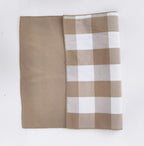 Fennco Styles Buffalo Check Double Layers Reversible Placemats 14" W x 20" L, Set of 4 - Handmade in USA - Plaid Table Mats for Everyday Use, Banquet, Holiday, Family Gathering, Special Occasion
