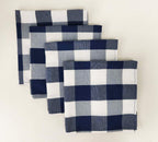Fennco Styles Buffalo Check Design Cloth Napkins 18" W x 18" L, Set of 4 - Handmade in USA - Plaid Rustic Dinner Napkins for Everyday Use, Banquet, Holiday, Family Gathering and Special Occasion
