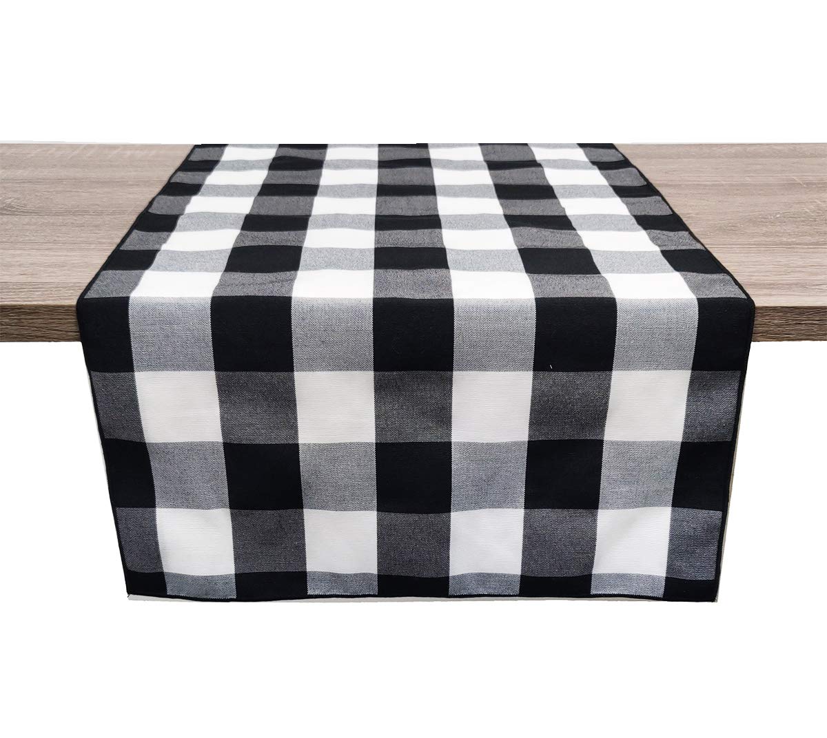 Fennco Styles Buffalo Check Design Table Runner - Handmade in USA - Plaid Rustic Table Cover for Everyday Use, Banquet, Holiday, Family Gathering and Special Occasion