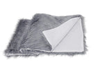 Fennco Styles Holiday Christmas Decorative Exquisite Faux Fur with Silver Metallic Thread Table Runner