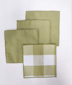 Fennco Styles Buffalo Check Double Layers Reversible Coasters 6"W x 6"L, Set of 4 - Handmade in USA - Plaid Cocktail Napkins for Everyday Use and Special Occasion