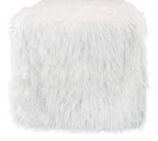 Fennco Styles Holiday Christmas Decorative Exquisite Faux Fur with Silver Metallic Thread Table Runner