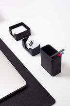 Felix Leather Desk Set Black 7 Pieces