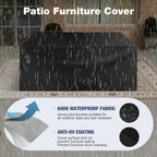 Oversized Aluminum Patio Furniture Set with Thick Cushions