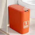 TIPGO 5 Gallon Motion Senor Bathroom Trash Can with Lid, VARIOUS COLORS, Automatic Garbage Can Touchless, Smart Plastic Waste Basket for Narrow Spaces, Bathroom, Office, Bedroom, Living Room (Black)
