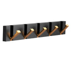 Black Gold, Folding Towel Hanger 2way Installation Wall Hooks Coat Clothes Towel Umbrella Leash Holder for Bathroom Kitchen Bedroom Hallway Pantry Laundry Entry Patio Pets