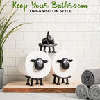 Cute sheep shaped toilet paper holder suitable for fashionable home decoration tissue storage bathroom accessories decoration rack