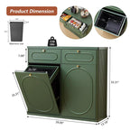 Giratree Tilt Out, Wood Kitchen Garbage Bin with Drawer, Fluted 10 Gallon Laundry Hamper