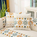 Geometric Bohemian Chenille Slipcovers Pet/Kid Friendly Washable