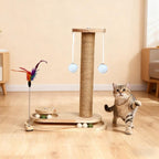 Interactive Cat Toy Set, Durable Vertical Scratcher, Scratching Post & Rolling Ball Design, Perfect for Playful Cats, Enhances Mental Stimulation