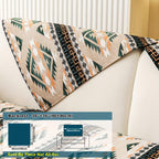 Boho Winter Couch Cover - Chic Snow Chenille Pet Protector
