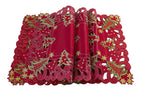 Fennco Styles Pandora Collection Holiday Christmas Tree Table Linens