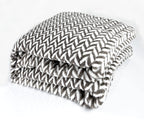 Fennco Styles Braided Design Plush Extra Warm and Soft Throw Blanket 59" W x 79" L - Grey Woven Flannel Fleece Large Blanket for Couch, Bedroom, Living Room Décor