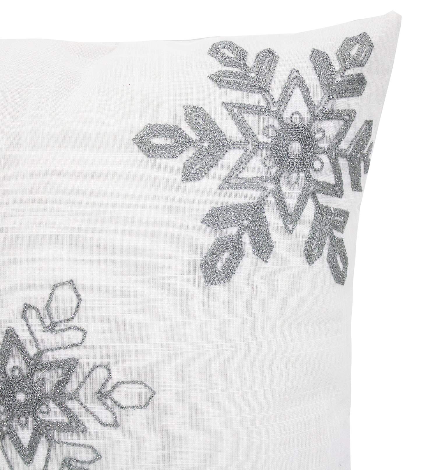 Fennco Styles Holiday Nivalis Collection Snowflake Design Christmas Decorative Throw Pillow - 3 Colors