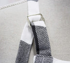 Fennco Styles Black and White Buffalo Check Plaid Cotton Kitchen Home Apron (24" x 36")