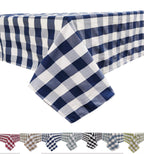 Fennco Styles Buffalo Check Design Tablecloth 54" W x 54" L - Handmade in USA - Plaid Rustic Table Cover for Everyday Use, Banquet, Holiday, Family Gathering and Special Occasion