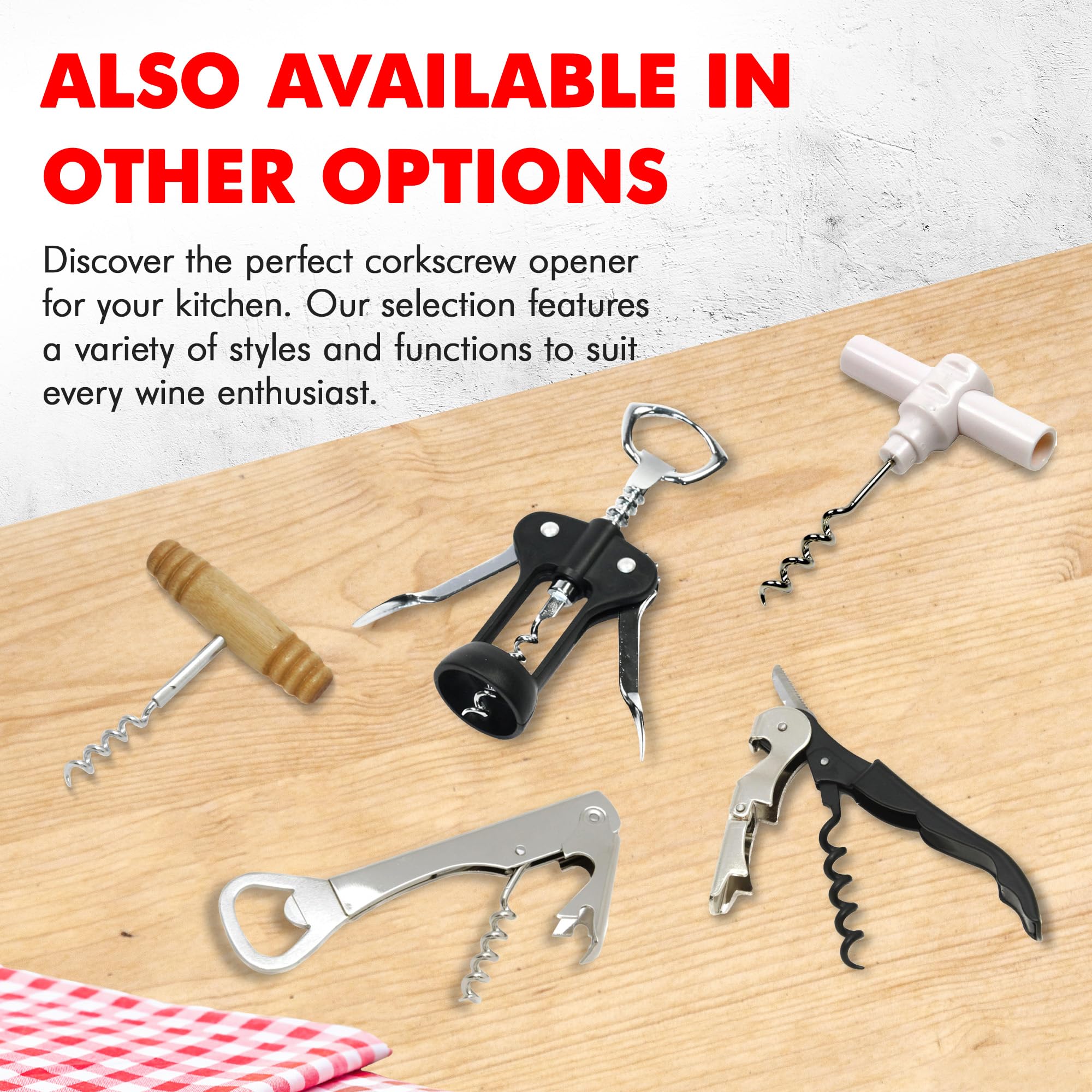 Chef Craft Select Waiters Corkscrew Foil Cutter Bottle Opener